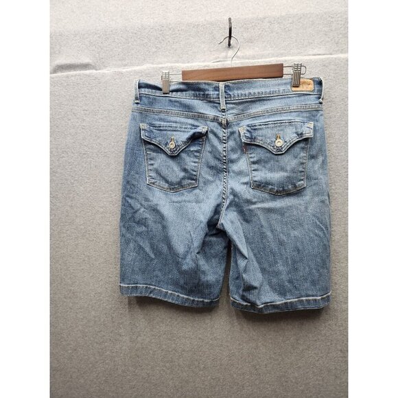 Levis Womens Denim Mid-Length Jeans Shorts Blue Casual Wear - Picture 5 of 9